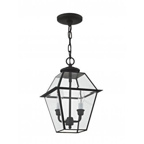 ##Antique Hardware## 2 Light Black Outdoor Lantern