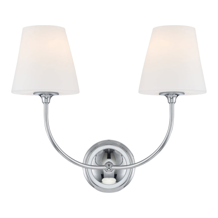 ##Antique Hardware## Libby Langdon Sylvan 2 Light Polished Chrome Sconce