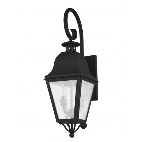 ##Antique Hardware## 2 Light Black Outdoor Wall Lantern