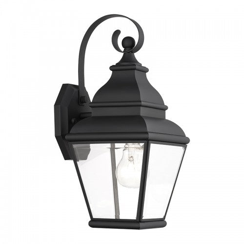 ##Antique Hardware## 1 Light Black Outdoor Wall Lantern