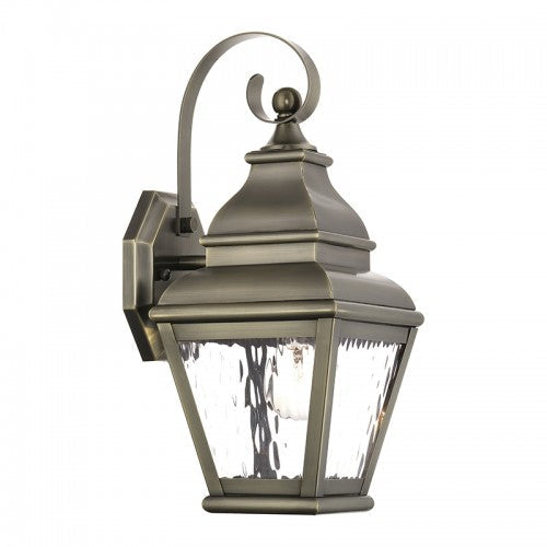 ##Antique Hardware## 1 Light Vintage Pewter Outdoor Wall Lantern