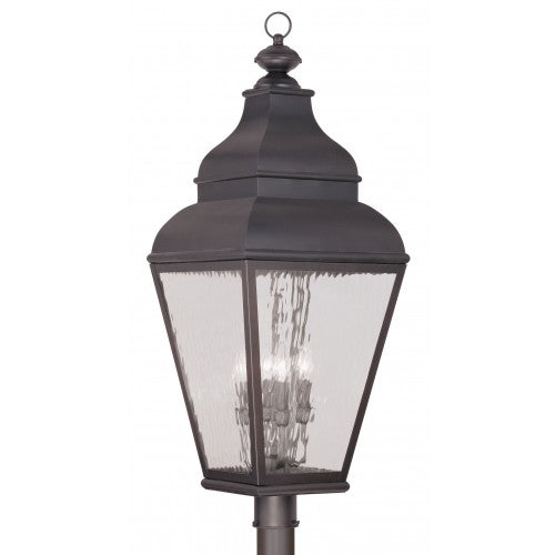Antique Hardware 4 Light Charcoal Outdoor Post Top Lantern Post