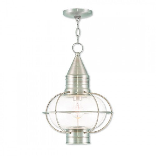 ##Antique Hardware## 1 Light Brushed Nickel Outdoor Lantern