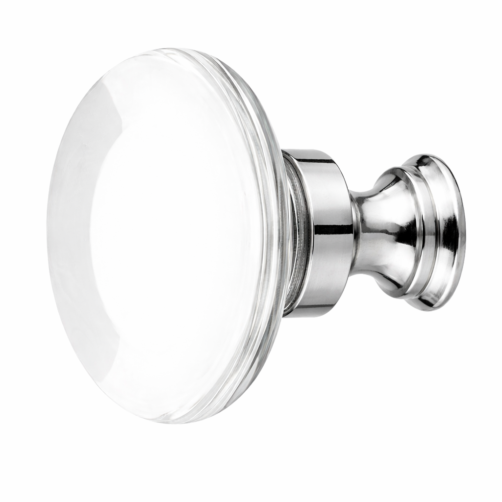 1 3/8 Inch Clear Crystal Glass Providence Cabinet & Furniture Knob