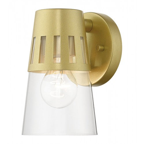 ##Antique Hardware## 1 Light Soft Gold Outdoor Small Wall Lantern