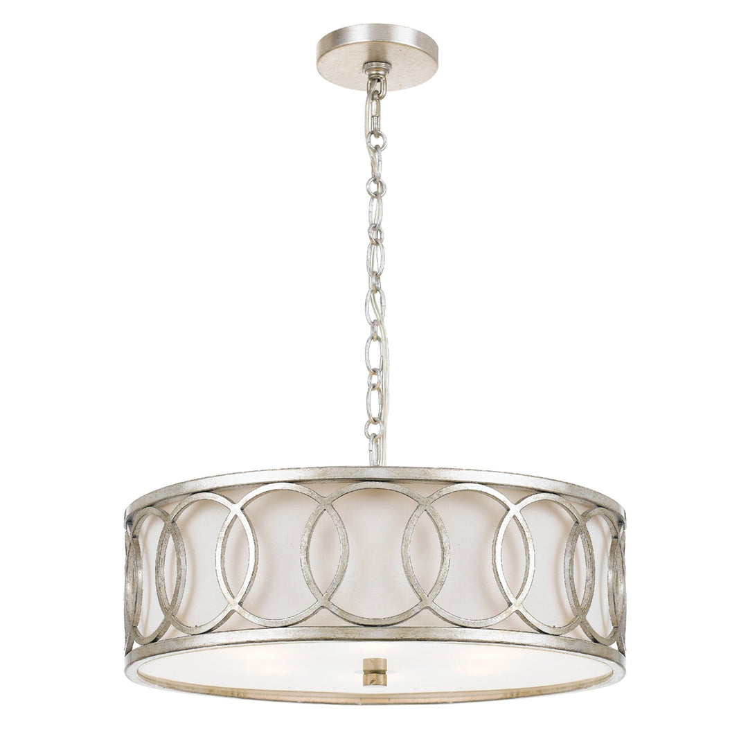 ##Antique Hardware## Libby Langdon Graham 6 Light Antique Silver Chandelier