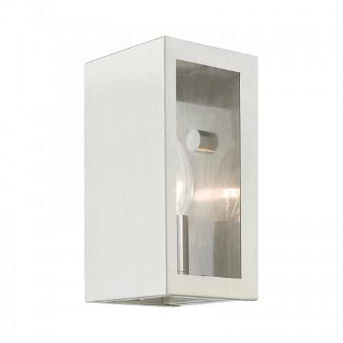 ##Antique Hardware## 1 Light Brushed Nickel Outdoor ADA Small Sconce