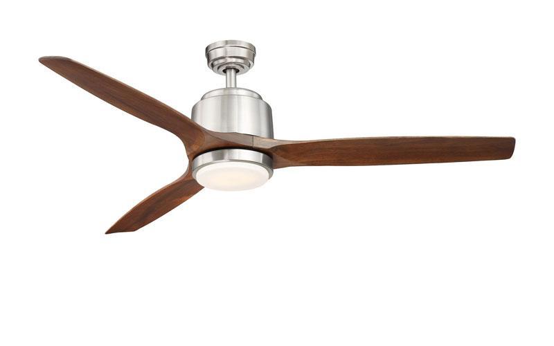 ##Antique Hardware## Reya 56 Inch Nickel Ceiling Fan