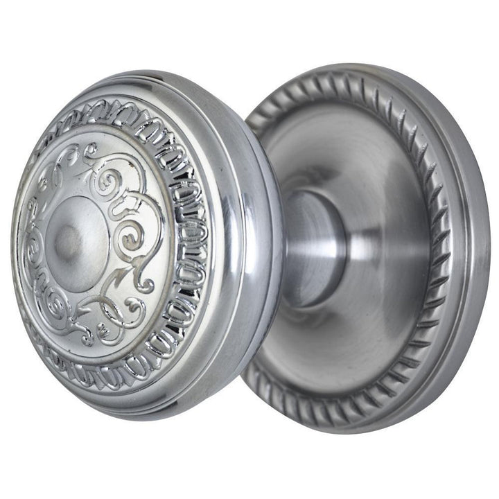 ##Antique Hardware## Georgian Roped Rosette Door Set with Egg & Dart Door Knobs (Several Finishes Available)