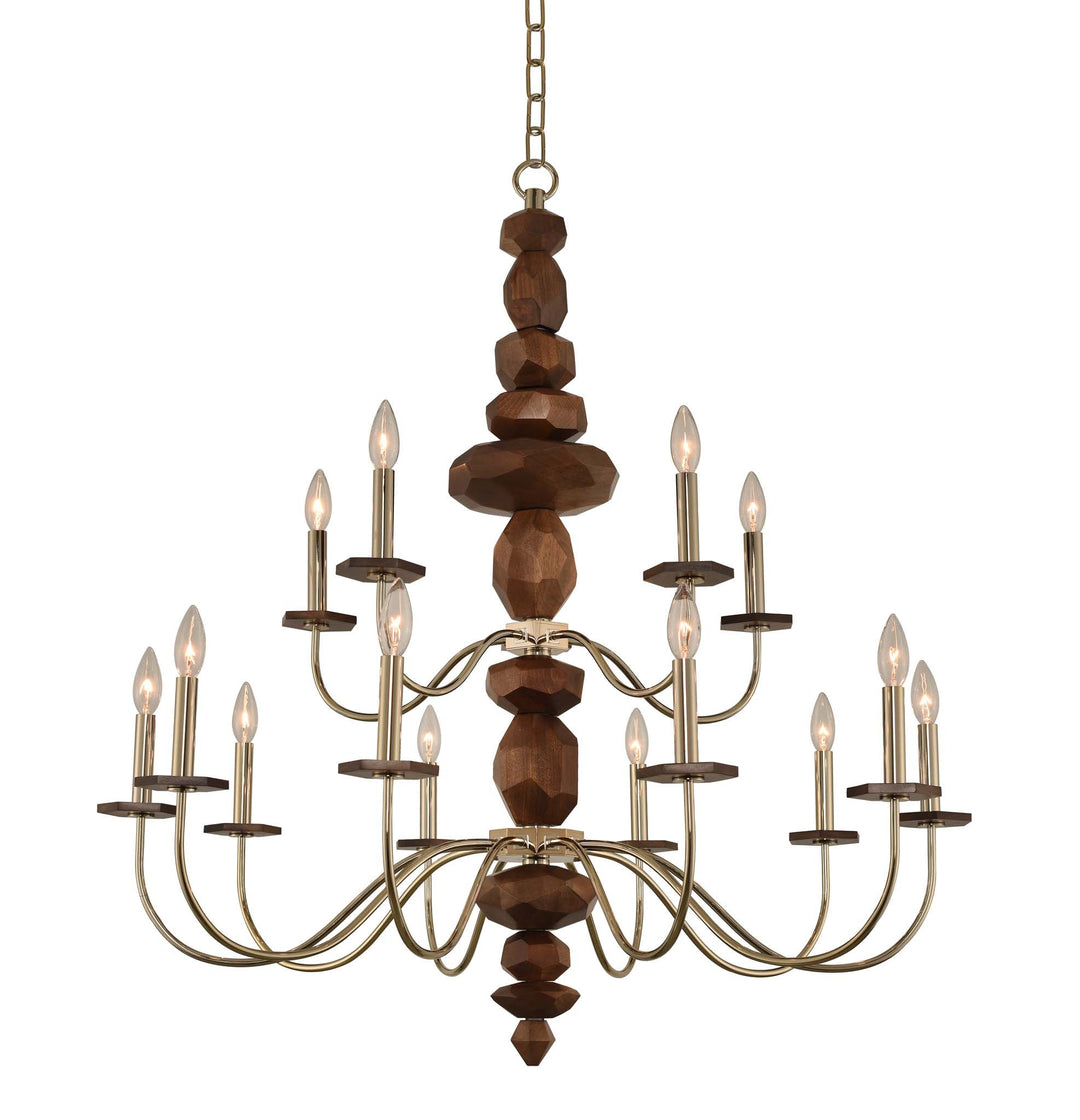 ##Antique Hardware## Lassen (10+5) Light 2 Tier Chandelier