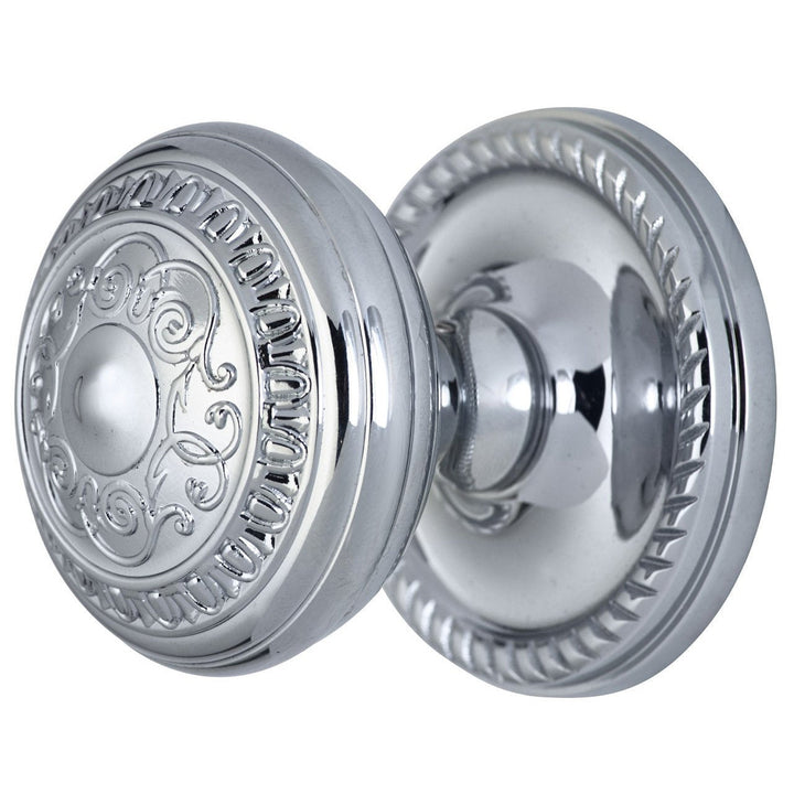 ##Antique Hardware## Georgian Roped Rosette Door Set with Egg & Dart Door Knobs (Several Finishes Available)