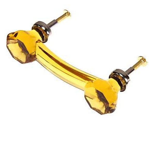 ##Antique Hardware## 4 Inch Overall (3 Inch c-c) Real Glass Old Town Octagon Shape Cabinet Pulls (Several Colors Available)