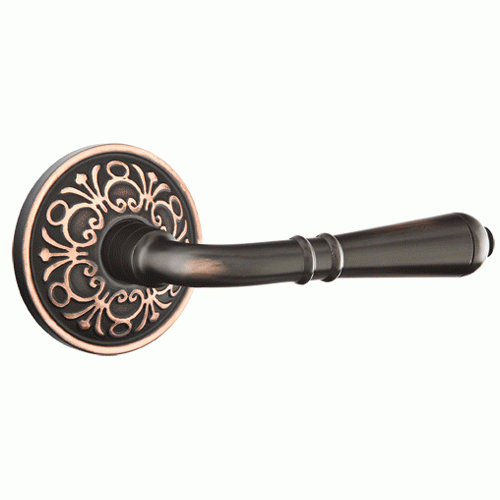 ##Antique Hardware## Emtek Solid Brass Turino Lever With Lancaster Rosette (Many Finishes Available)