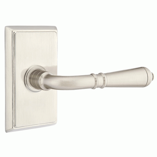 ##Antique Hardware## Emtek Solid Brass Turino Lever With Rectangular Rosette (Many Finishes Available)