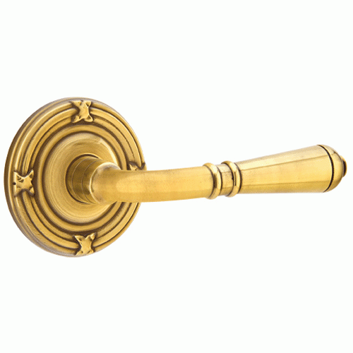 ##Antique Hardware## Emtek Solid Brass Turino Lever With Ribbon & Reed Rosette (Many Finishes Available)