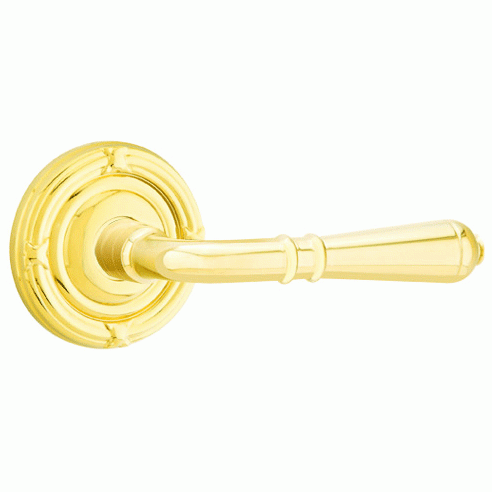 ##Antique Hardware## Emtek Solid Brass Turino Lever With Ribbon & Reed Rosette (Many Finishes Available)