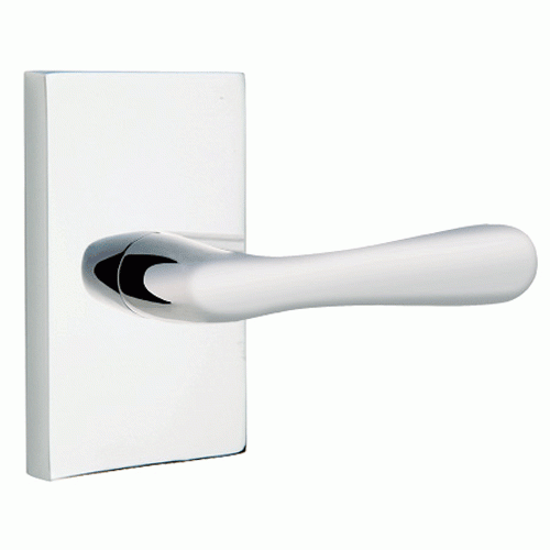 ##Antique Hardware## Emtek Solid Brass Basal Lever With Modern Rectangular Rosette (Several Finish Options)