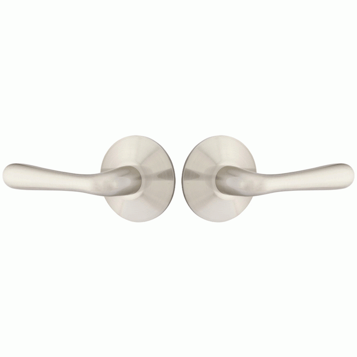 ##Antique Hardware## Emtek Solid Brass Basel Lever With Modern Rosette (Several Finish Options)