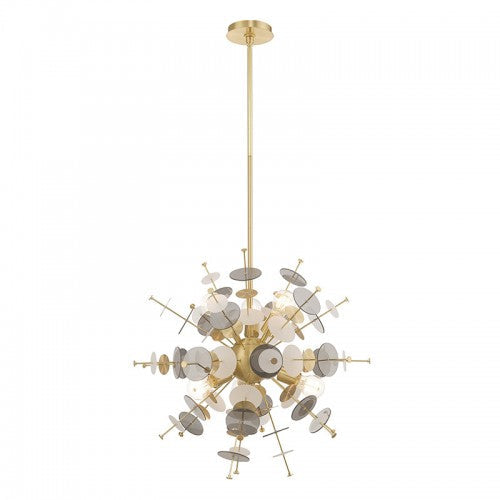 Antique Hardware 6 Light Satin Brass Pendant Chandelier Chandelier