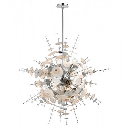 ##Antique Hardware## 8 Light Polished Chrome Large Pendant Chandelier