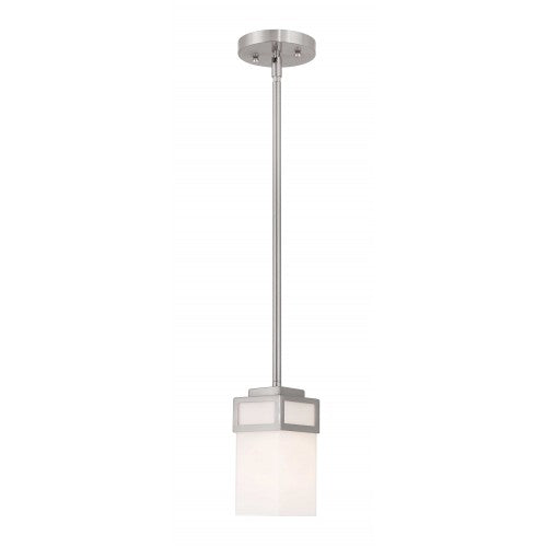 ##Antique Hardware## 1 Light Brushed Nickel Single Pendant