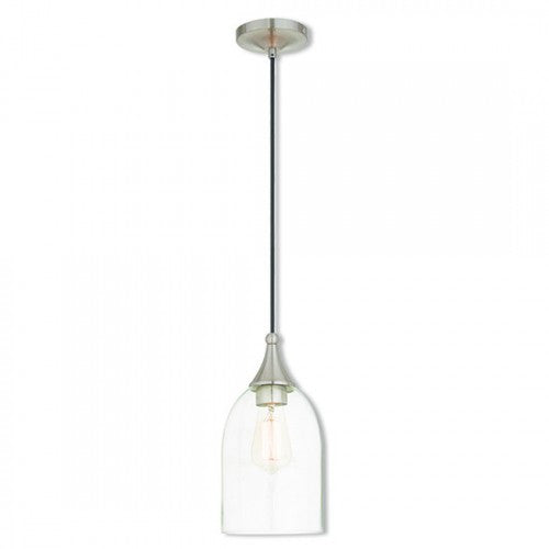 ##Antique Hardware## 1 Light Brushed Nickel Single Pendant