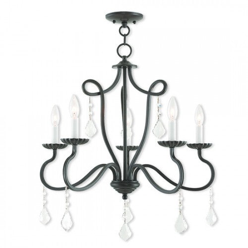 ##Antique Hardware## 5 Light English Bronze Chandelier