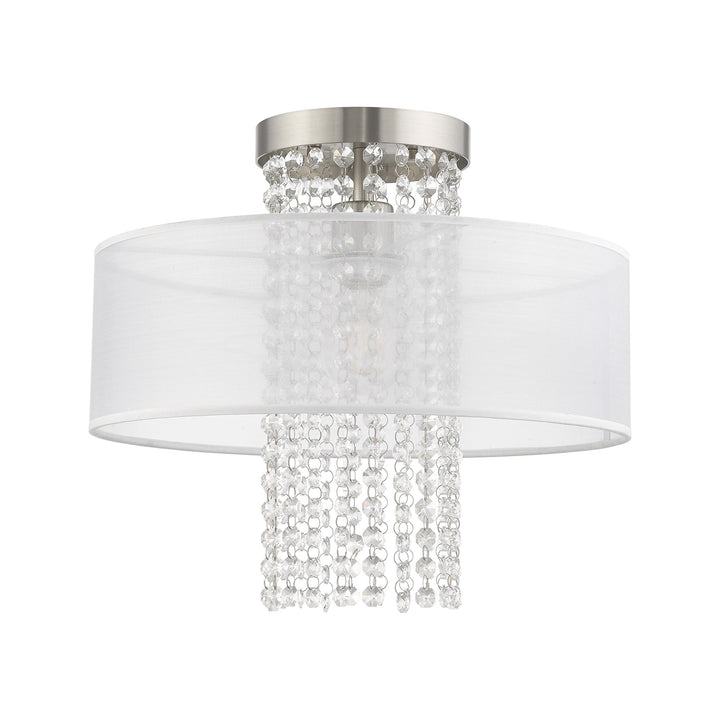 ##Antique Hardware## 1 Light Brushed Nickel Ceiling Mount