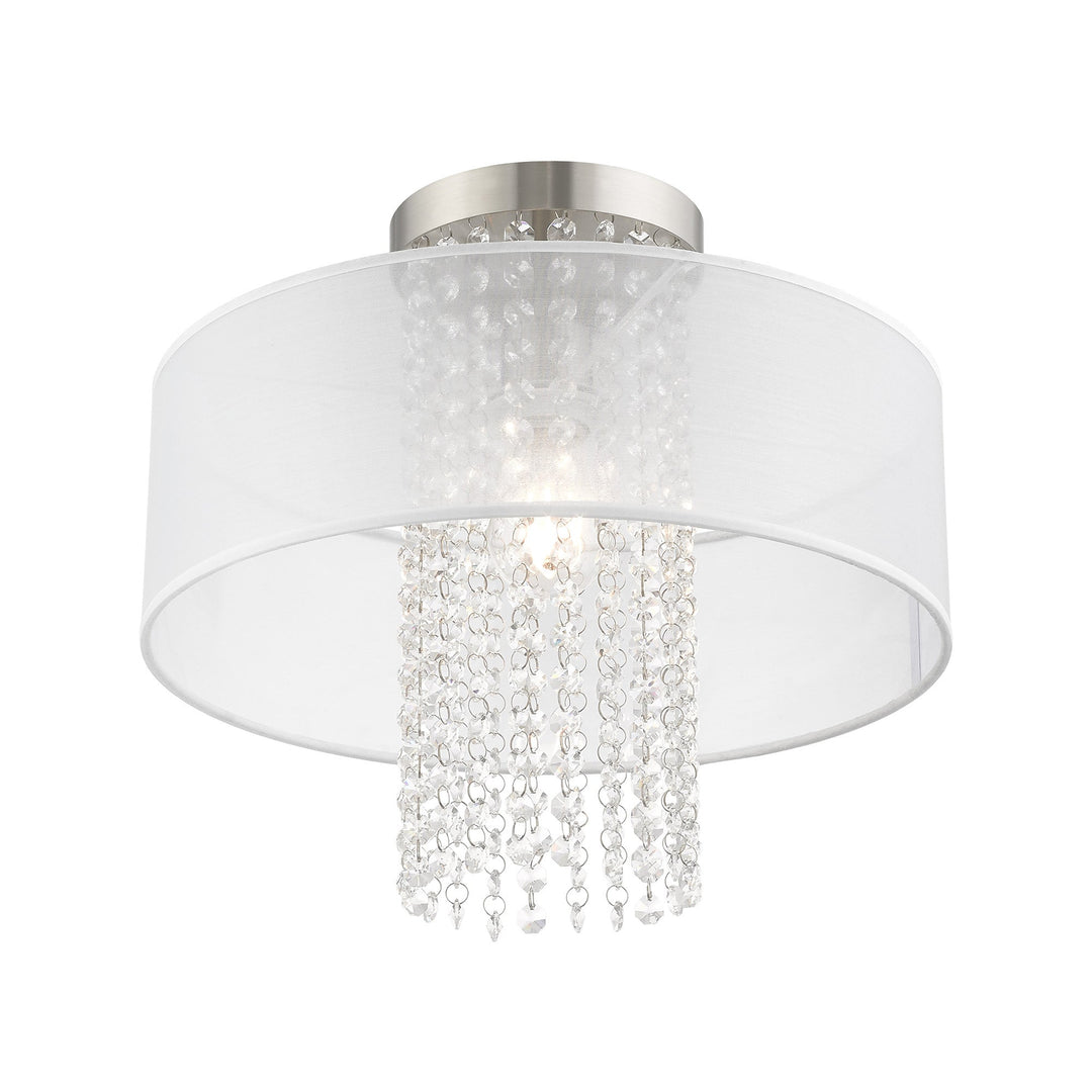 ##Antique Hardware## 1 Light Brushed Nickel Ceiling Mount