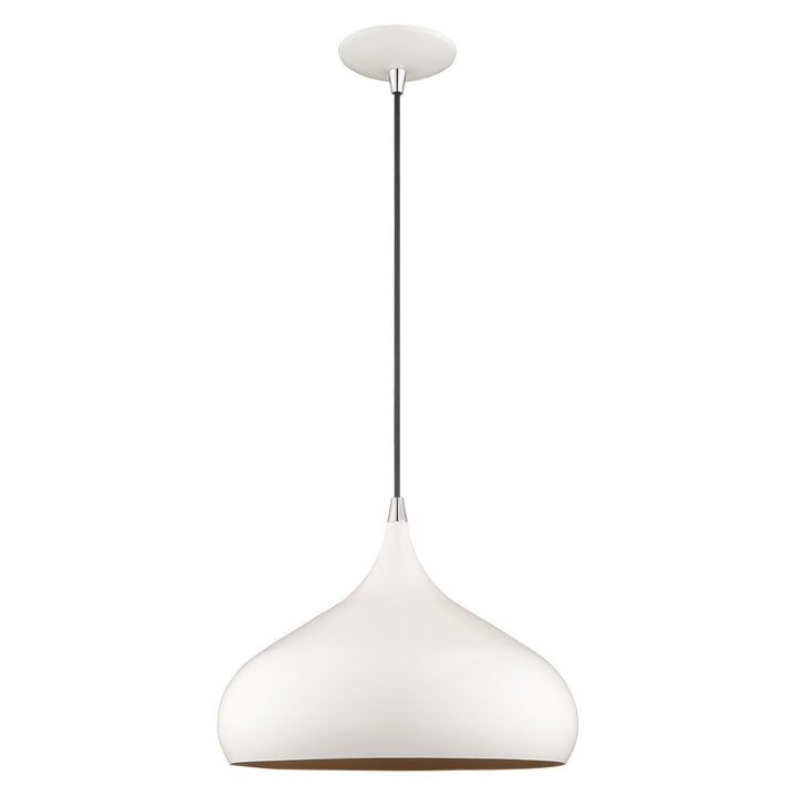 ##Antique Hardware## 1 Light Shiny White Single Pendant