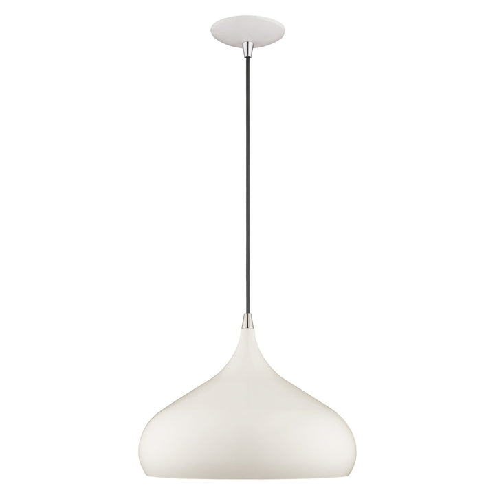##Antique Hardware## 1 Light Shiny White Single Pendant