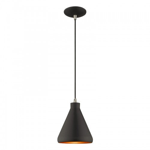 ##Antique Hardware## 1 Light Black Single Pendant
