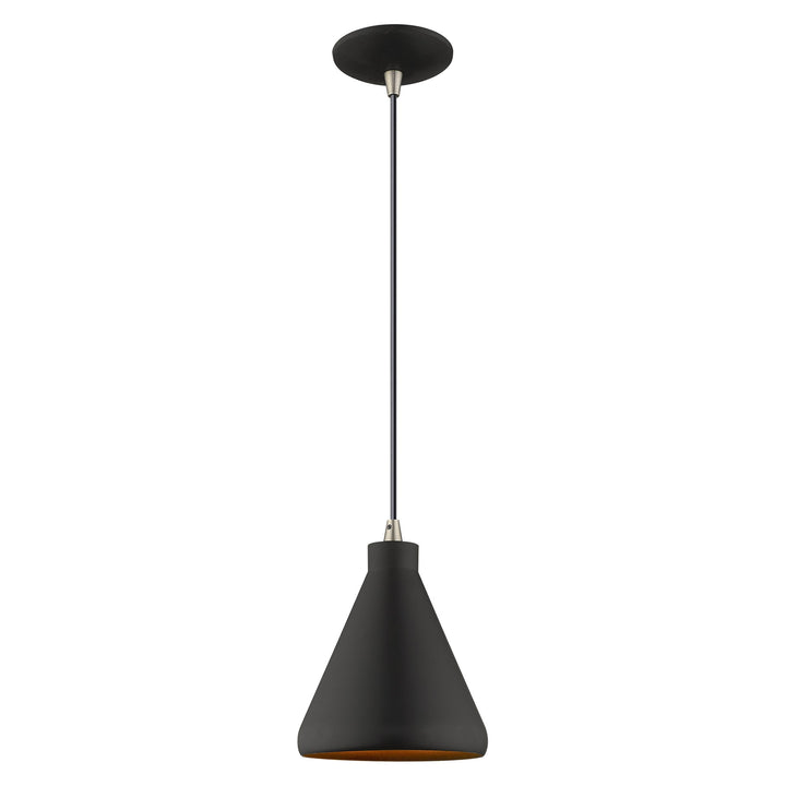 ##Antique Hardware## 1 Light Black Single Pendant