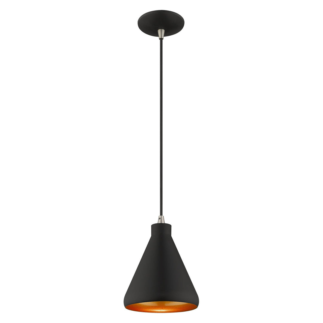 ##Antique Hardware## 1 Light Black Single Pendant