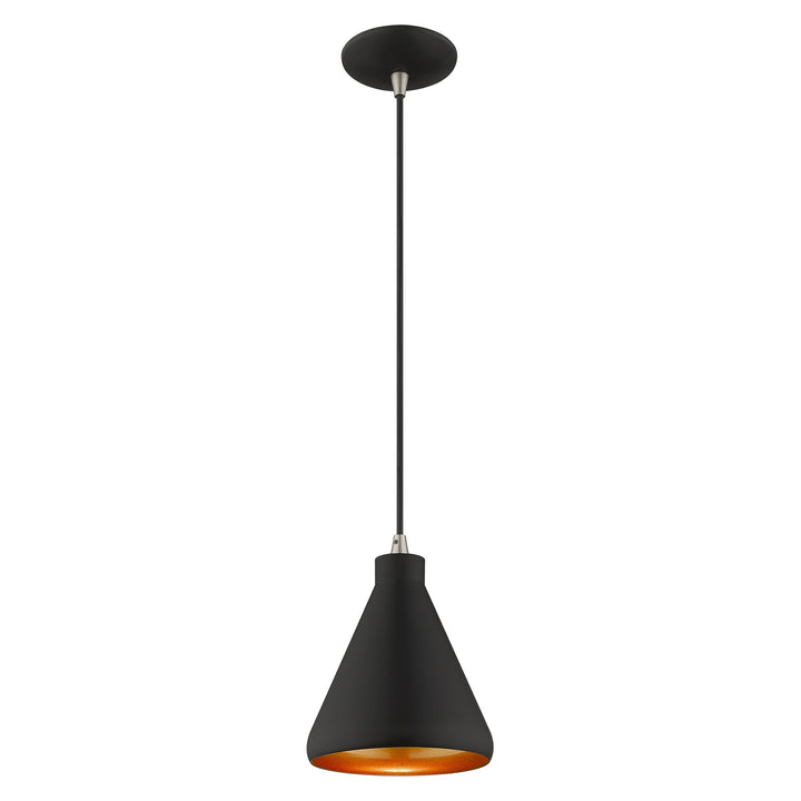 ##Antique Hardware## 1 Light Black Single Pendant