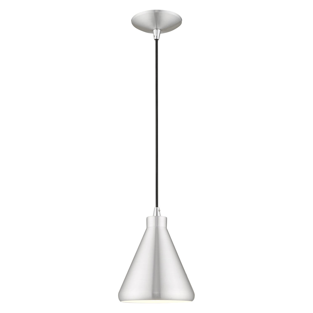 ##Antique Hardware## 1 Light Brushed Aluminum Single Pendant