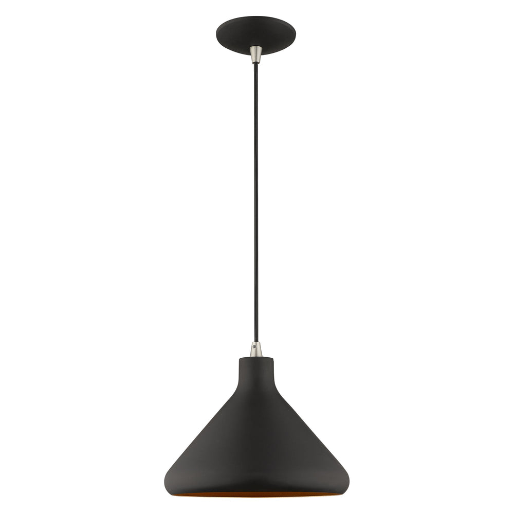 ##Antique Hardware## 1 Light Black Single Pendant