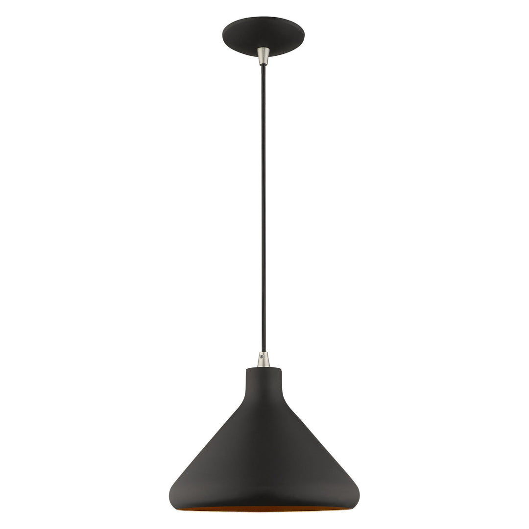 ##Antique Hardware## 1 Light Black Single Pendant
