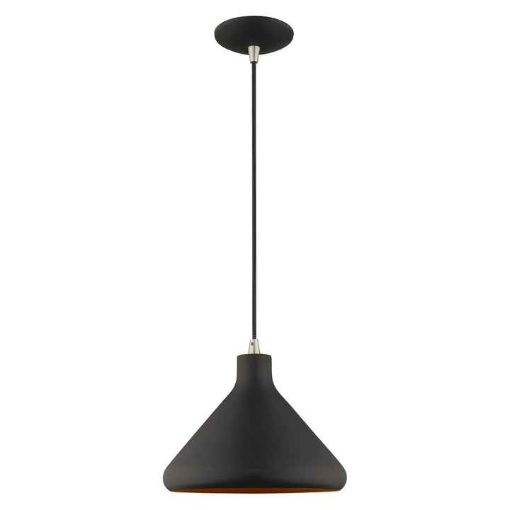 ##Antique Hardware## 1 Light Black Single Pendant