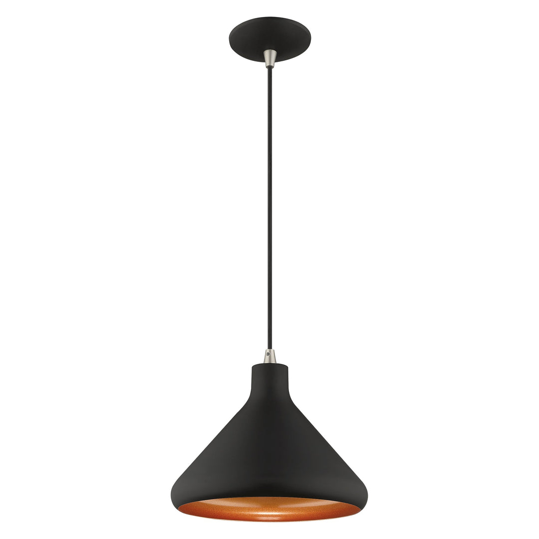 ##Antique Hardware## 1 Light Black Single Pendant