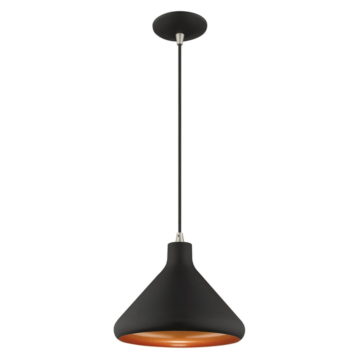 ##Antique Hardware## 1 Light Black Single Pendant