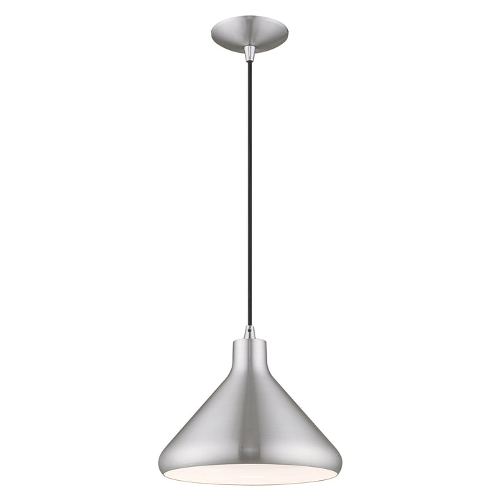 ##Antique Hardware## 1 Light Brushed Aluminum Single Pendant