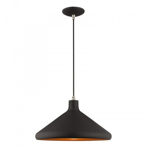 ##Antique Hardware## 1 Light Black Single Pendant