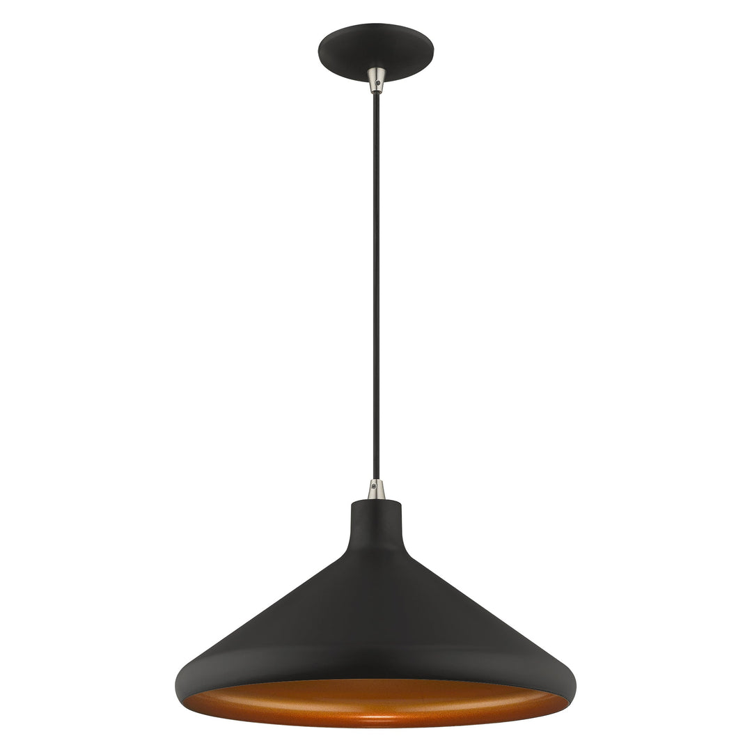 ##Antique Hardware## 1 Light Black Single Pendant