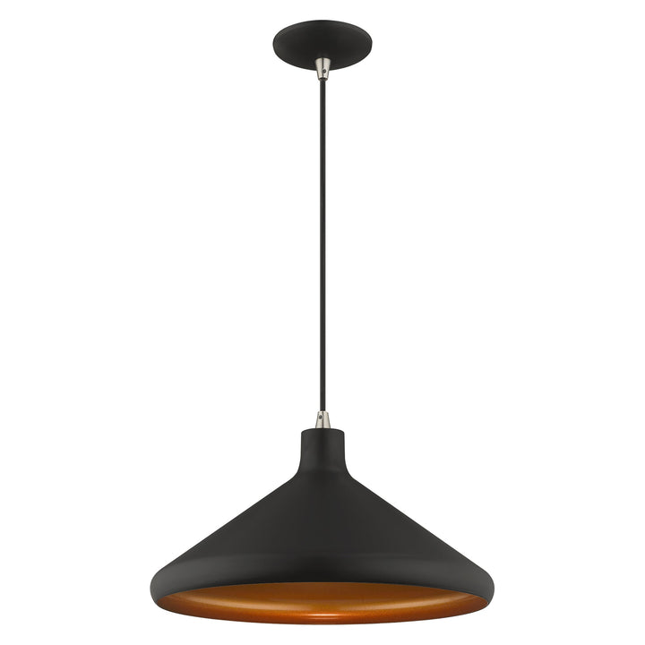 ##Antique Hardware## 1 Light Black Single Pendant
