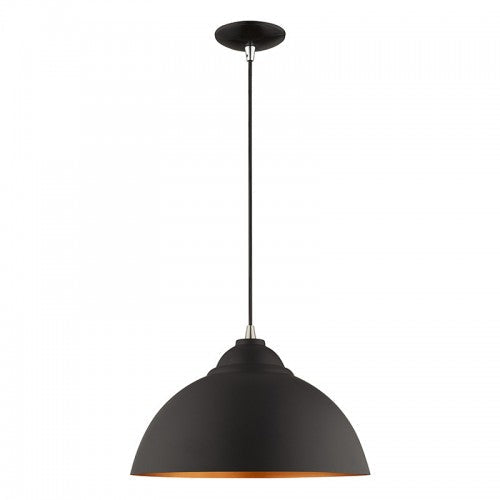 ##Antique Hardware## 1 Light Black Single Pendant