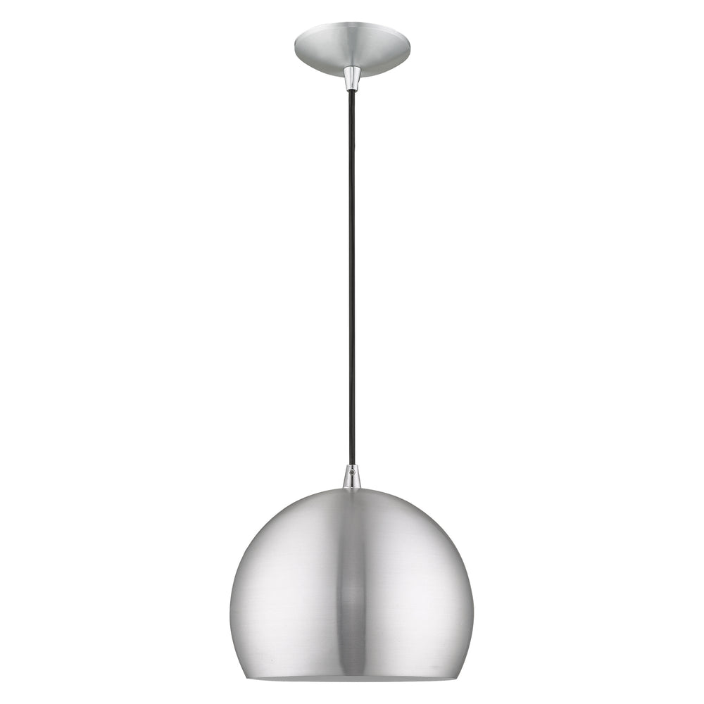 ##Antique Hardware## 1 Light Brushed Aluminum Single Pendant
