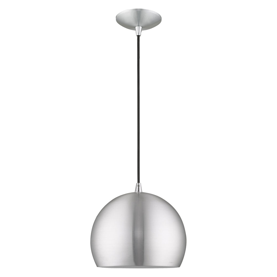 ##Antique Hardware## 1 Light Brushed Aluminum Single Pendant