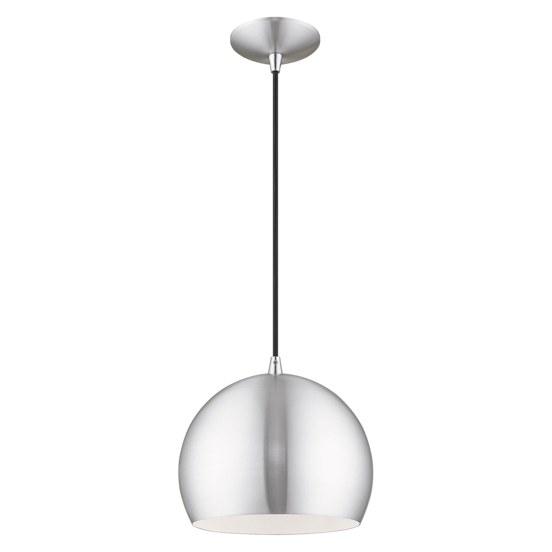##Antique Hardware## 1 Light Brushed Aluminum Single Pendant