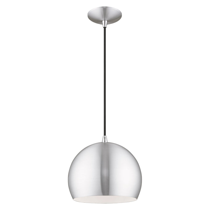 ##Antique Hardware## 1 Light Brushed Aluminum Single Pendant